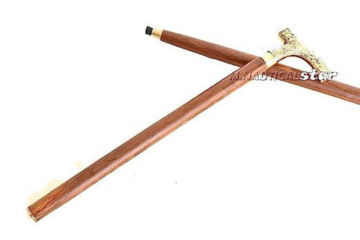 Wooden Walking Stick Brass Dog Head Handle Vintage Style Walking Cane  Christmas Gift at Rs 850/piece, Wooden Walking Stick in Greater Noida
