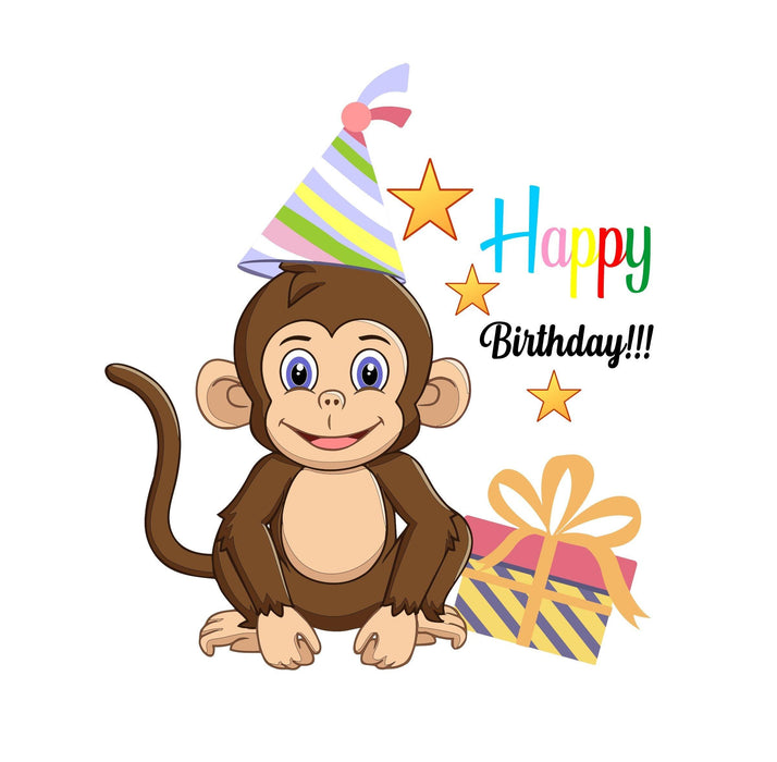 happy birthday cute monkey