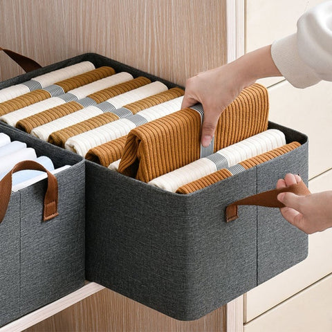 Blushbees Storage Baskets with Metal Frame for Organizing Wardrobe