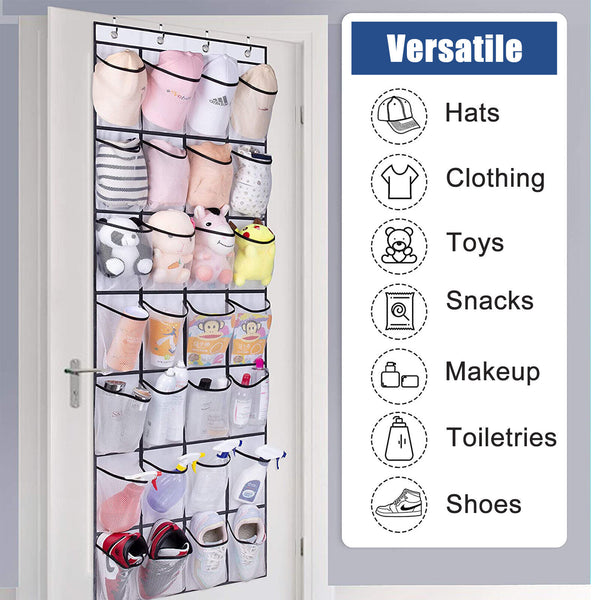 Hokipo Double Sided 18 + 6 Pockets Clear Hanging Bag Socks Bra Underwear  Rack Hanger Storage Organizer Wall Hanging Closet Shelves Storage Pockets  Non Woven Material – Beige - BlushBEES Clothes Storage Boxes & Home  Organizers