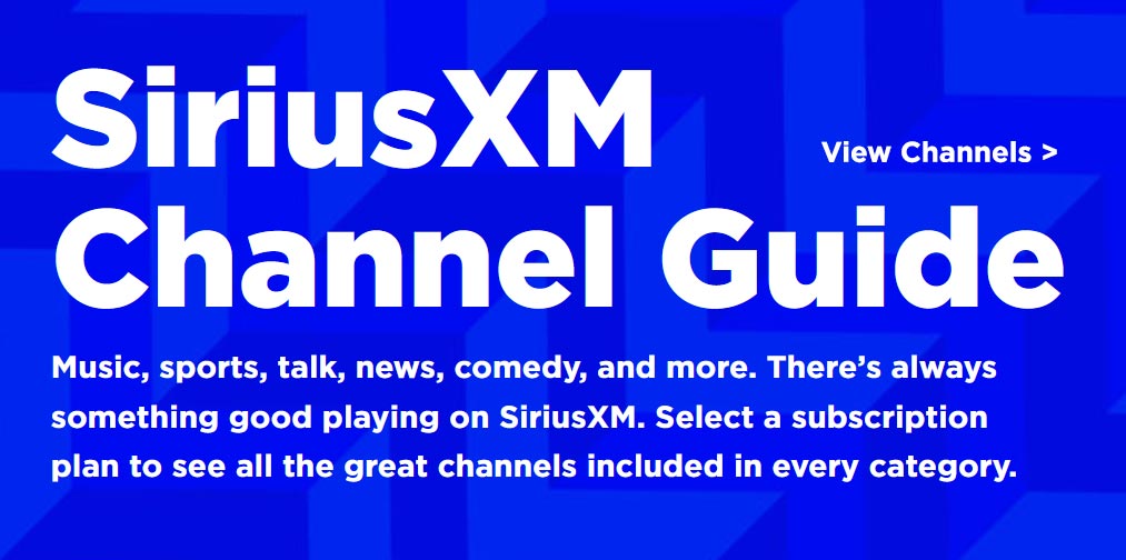 siriusxm select channel lineup