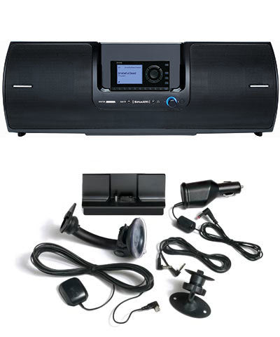 onyX EZ receiver with car kit and boombox