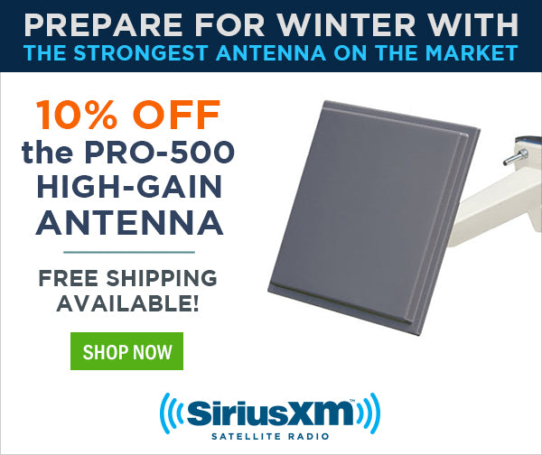 10% off PRO-500 amplified satellite radio antenna