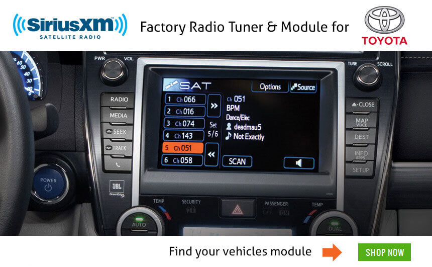 Toyota Sirius XM Radio Factory Stereo Kit