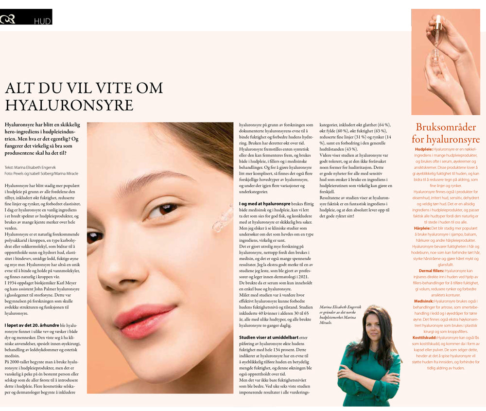 Marina Engervik on hyaluronic acid in Cosmetics