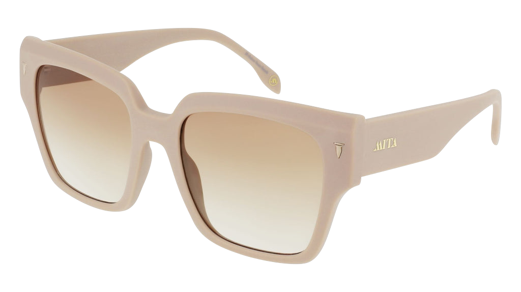 Big, bold beige square shaped sunglasses