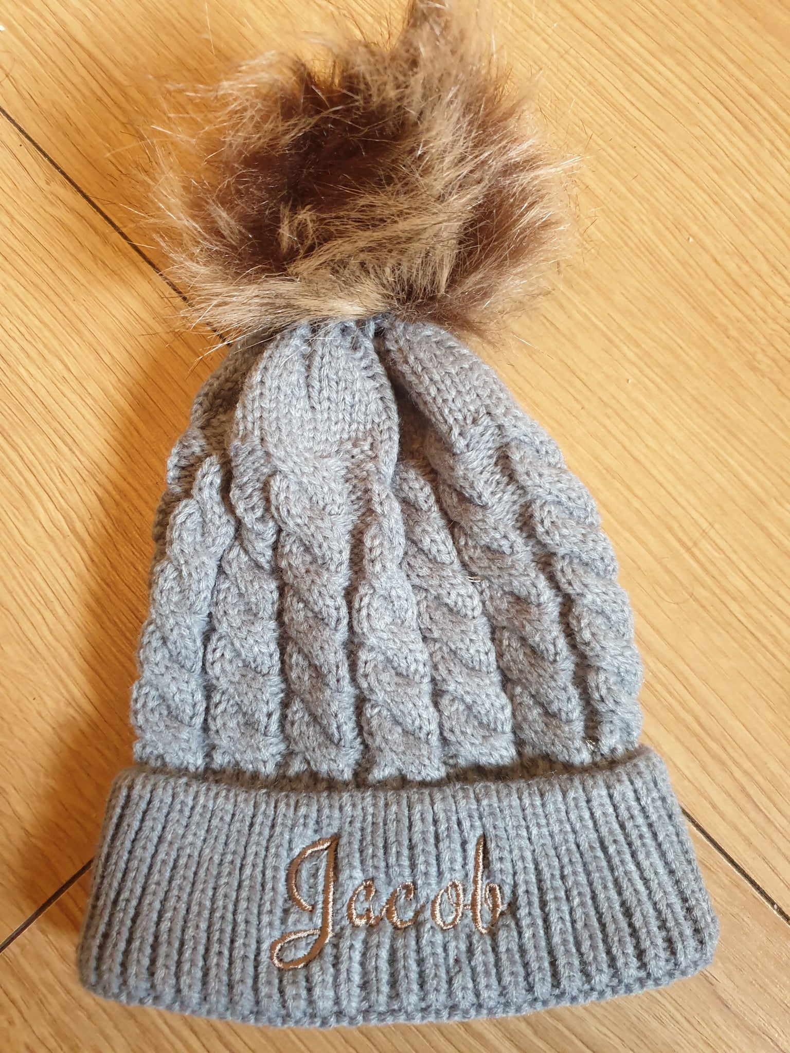 pom pom hat personalised