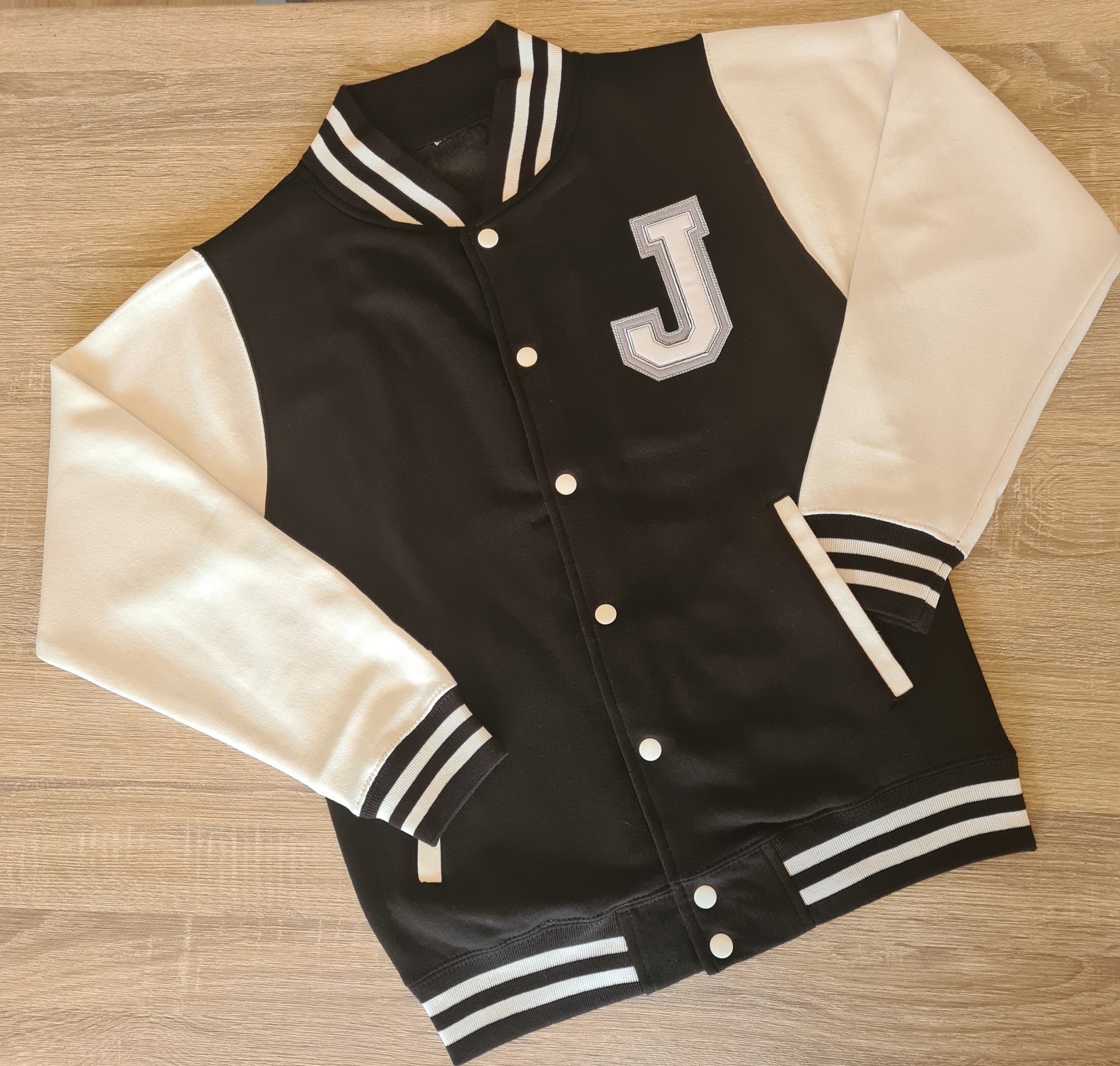 Adult Personalised Single Initial Varsity Jacket Cry Baby Bunting Embroidery