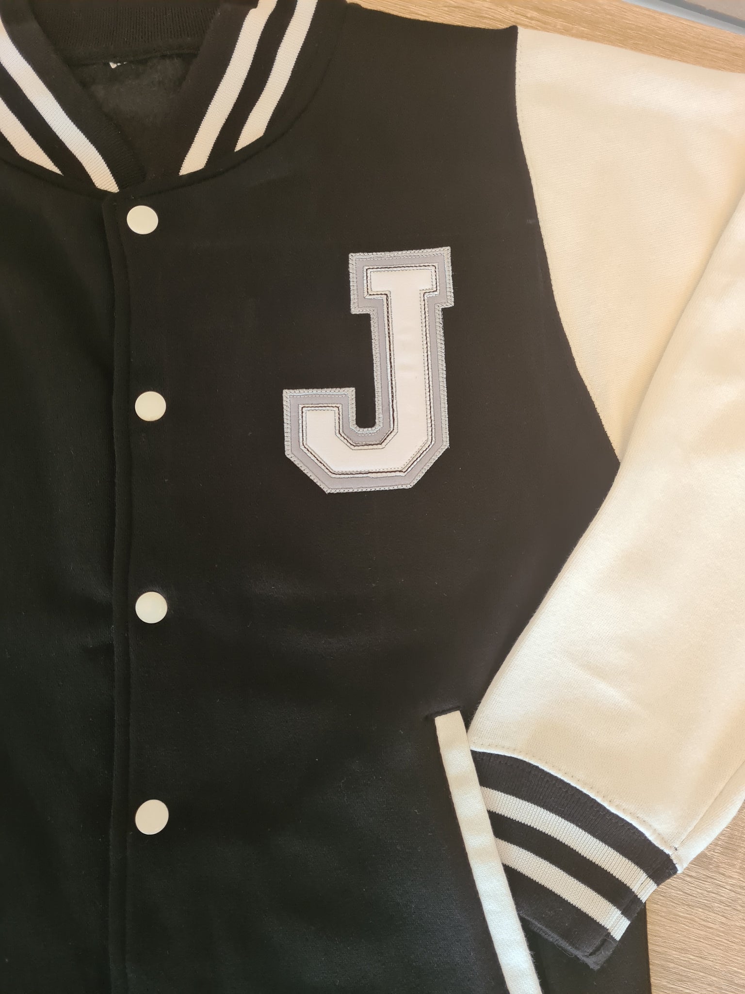 Adult Personalised Single Initial Varsity Jacket Cry Baby Bunting Embroidery