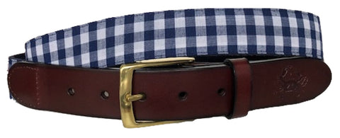 Other, Brown Checkered Leather Belt