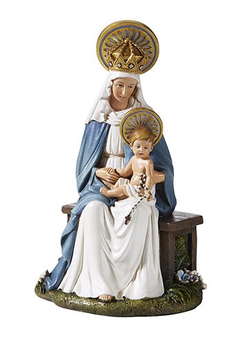 SEATED MADONNA & CHILD STONE/RESIN - HUMMEL – Gospa Missions