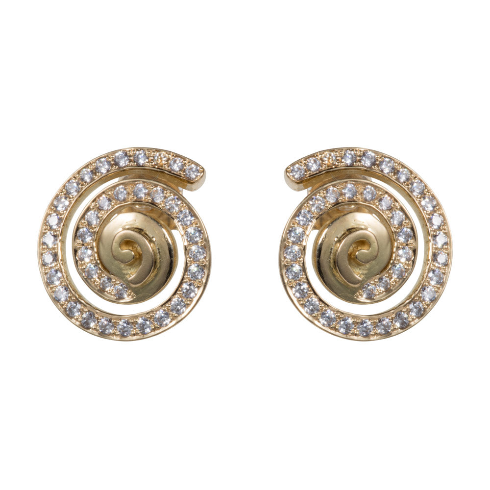 spiral diamond earrings