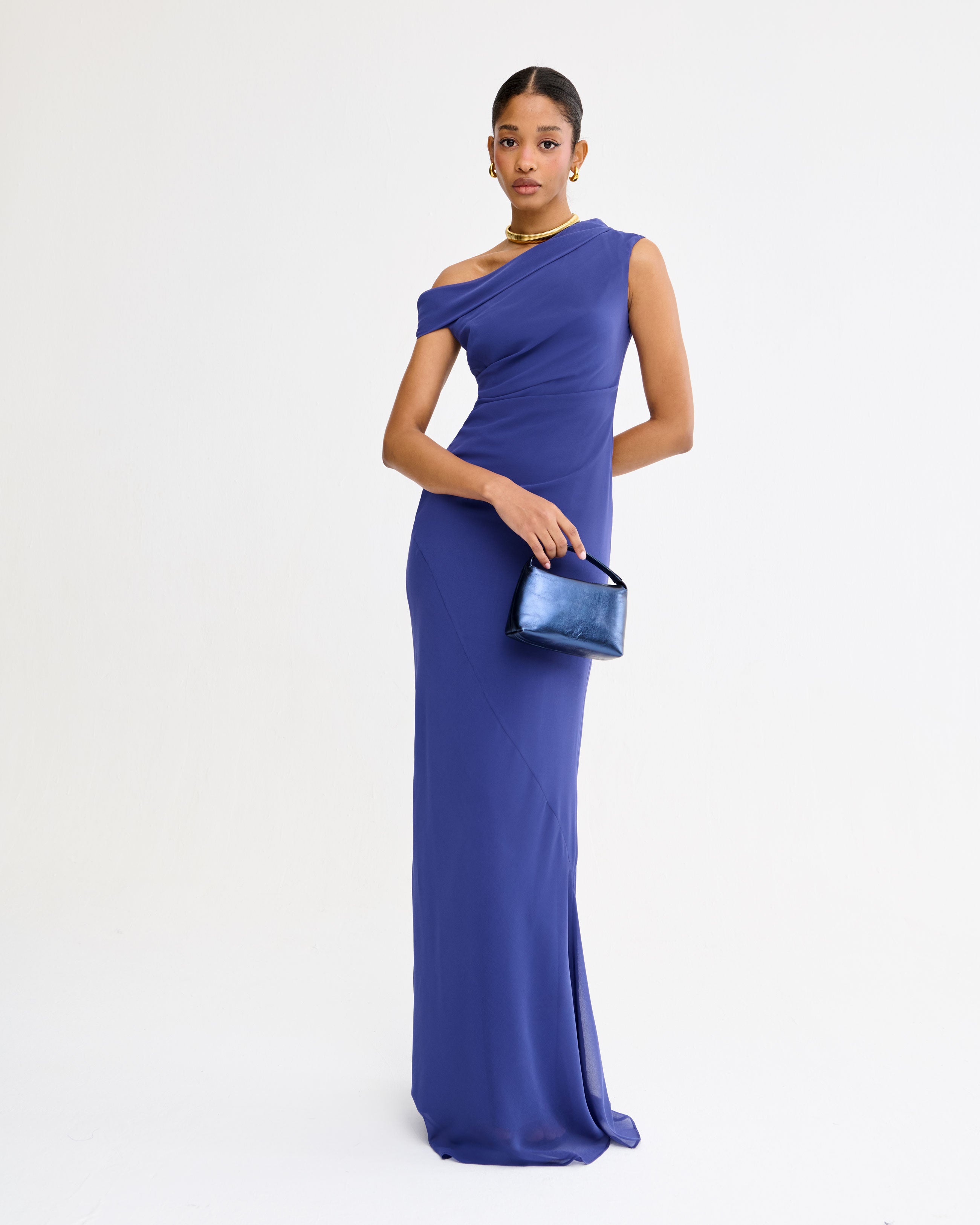 Marguerite Navy Dress