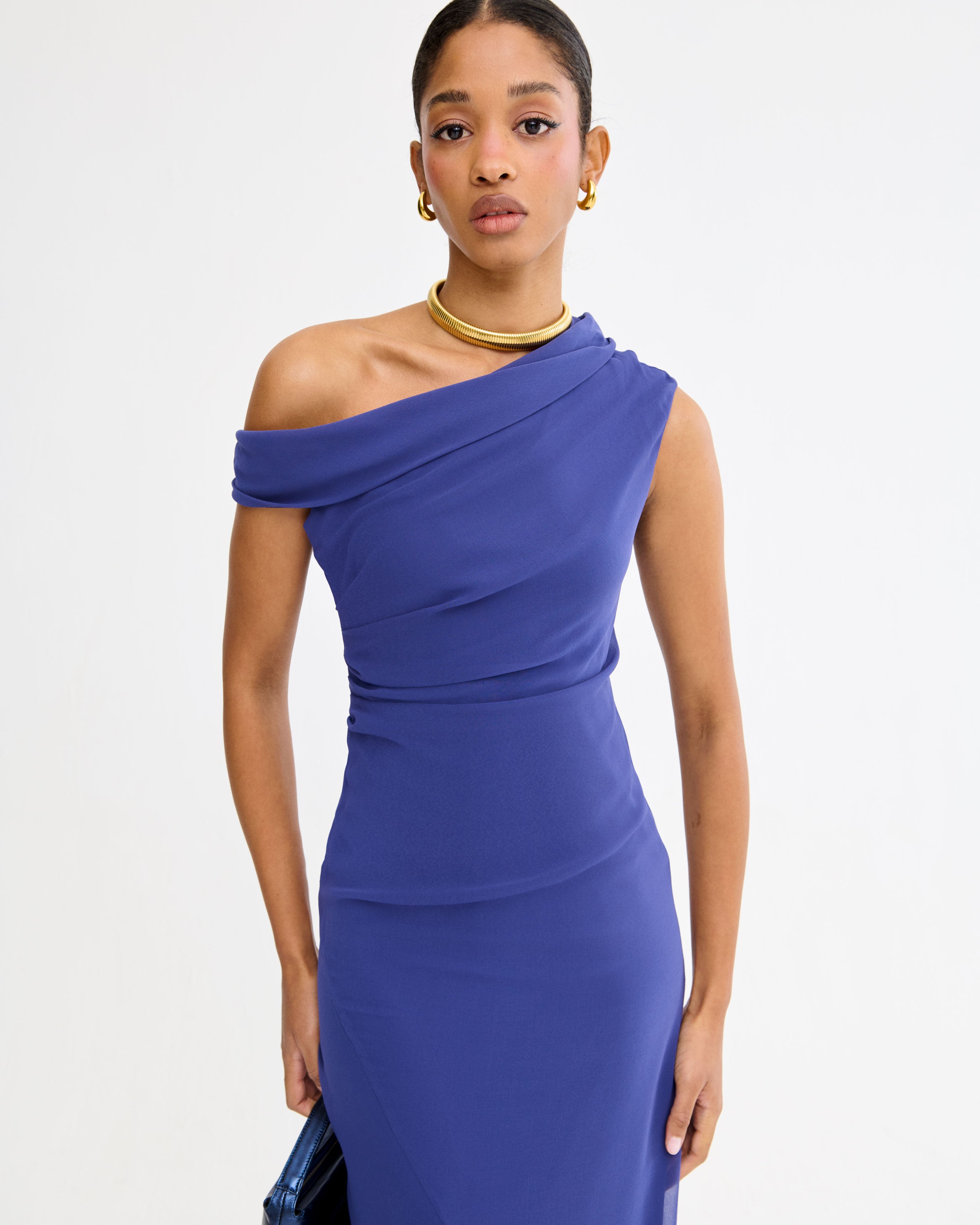 Marguerite Navy Dress