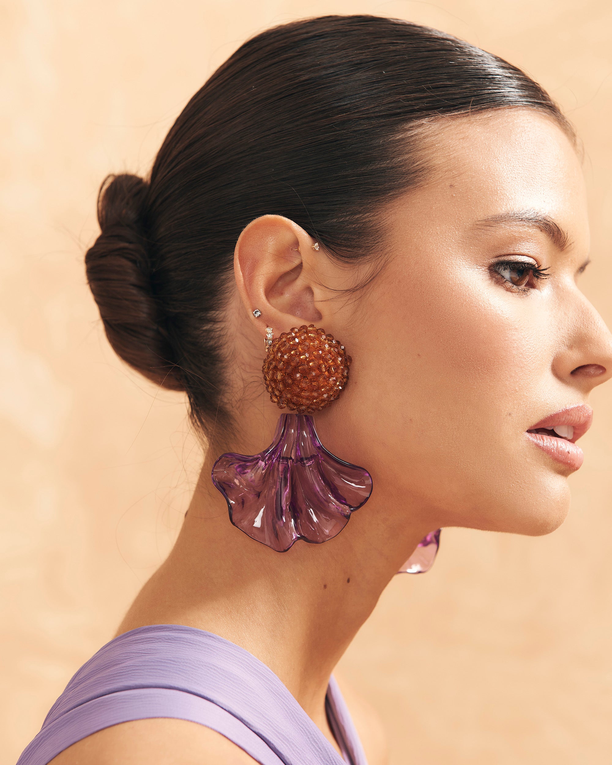 Boucles d’oreilles Bailarina Lilas de Sita Nevado