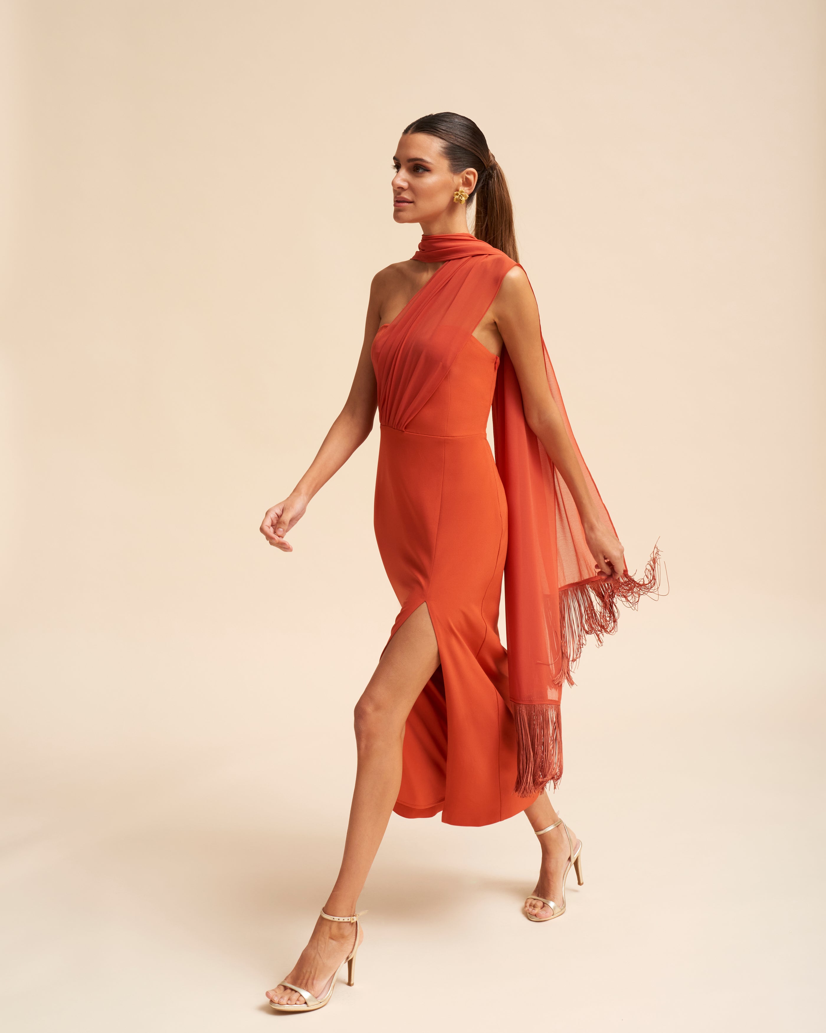 Lyretta Terracotta Dress