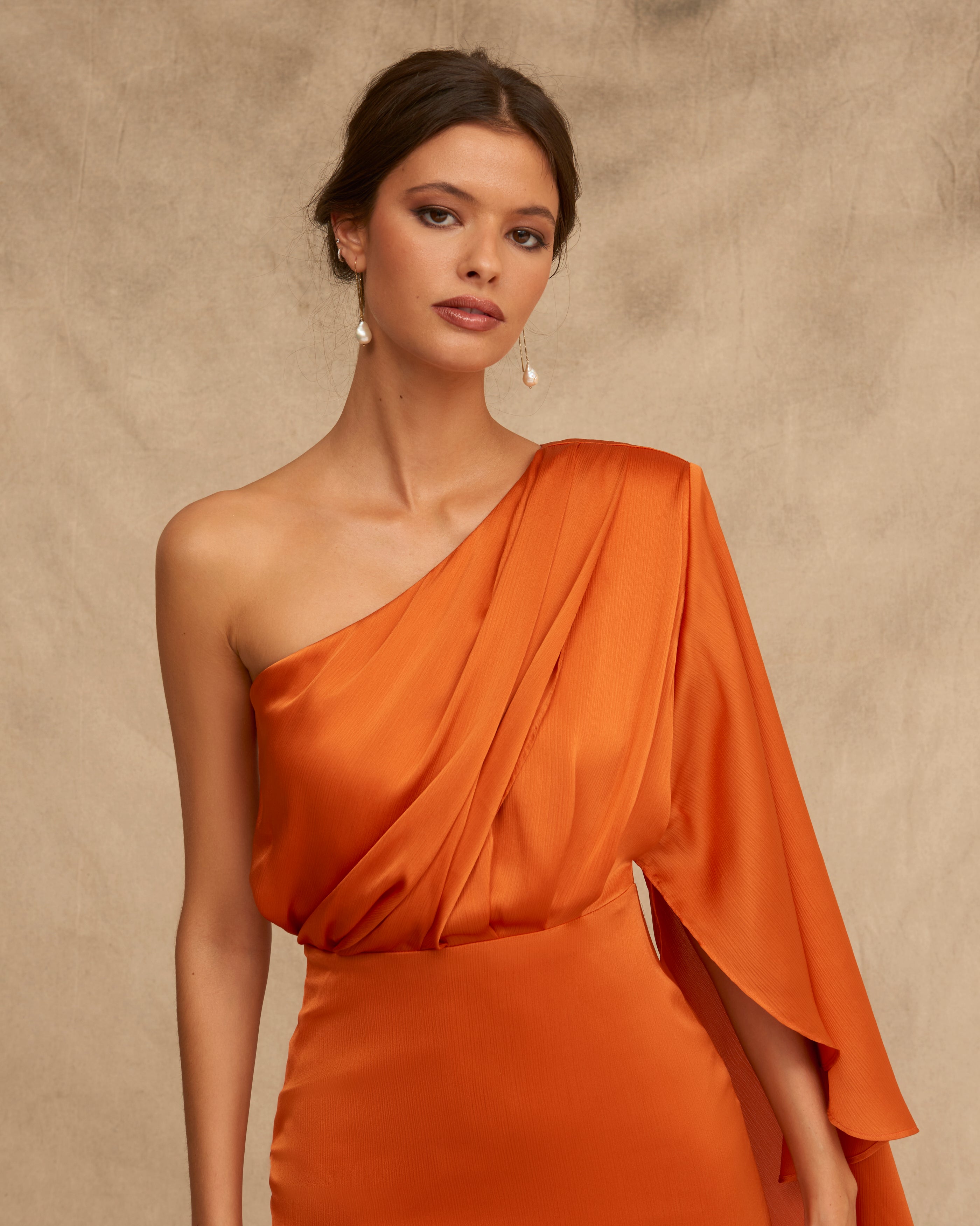 Petra Russet Orange Dress