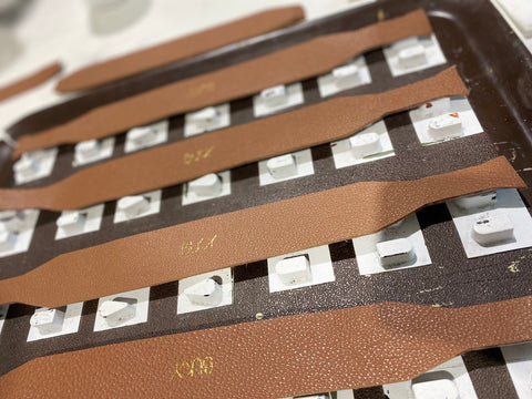 The leather multistrap in production in Portugal