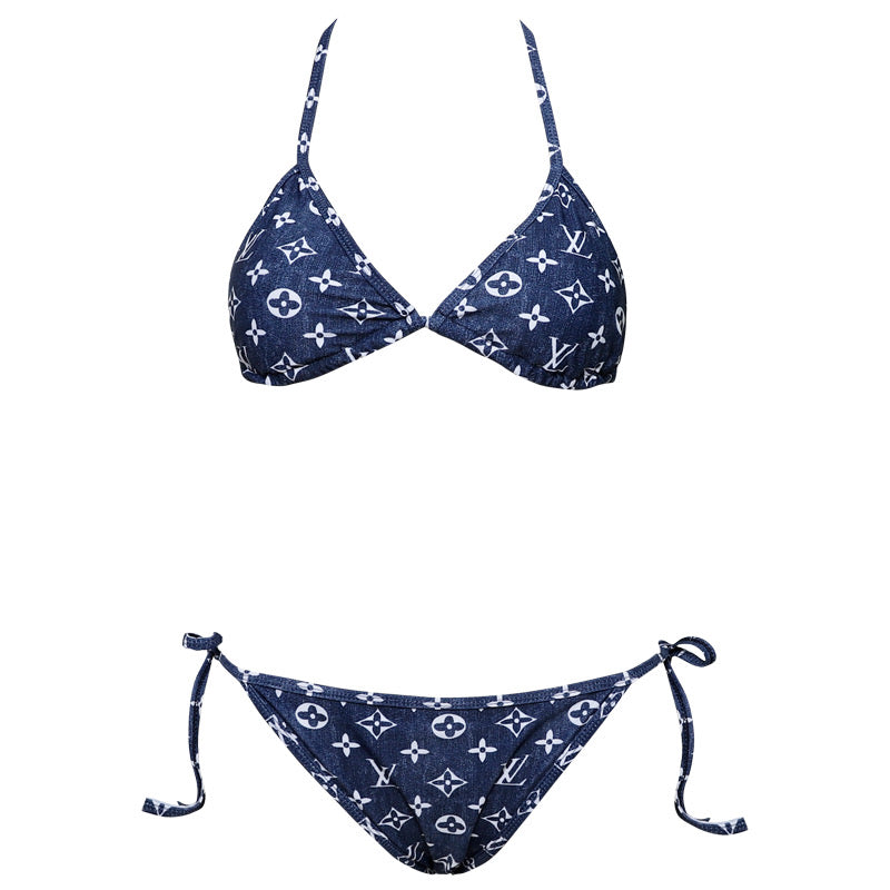 HOT Louis Vuitton Sprayed Monogram Bikini Set Swimsuit Jumpsuit Beach -  USALast