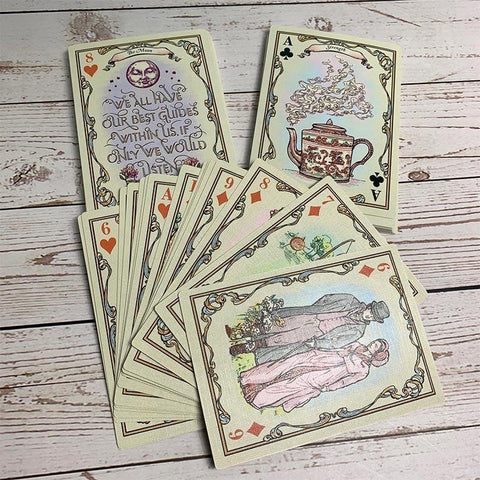 Jane Austen joue et cartes de tarot