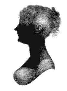 Silhouet van Jane's Sister, Cassandra Austen