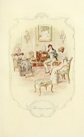 Henry Crawford reading Shakespeare to Fanny, Mansfield Park, Artist: C.E. Brock