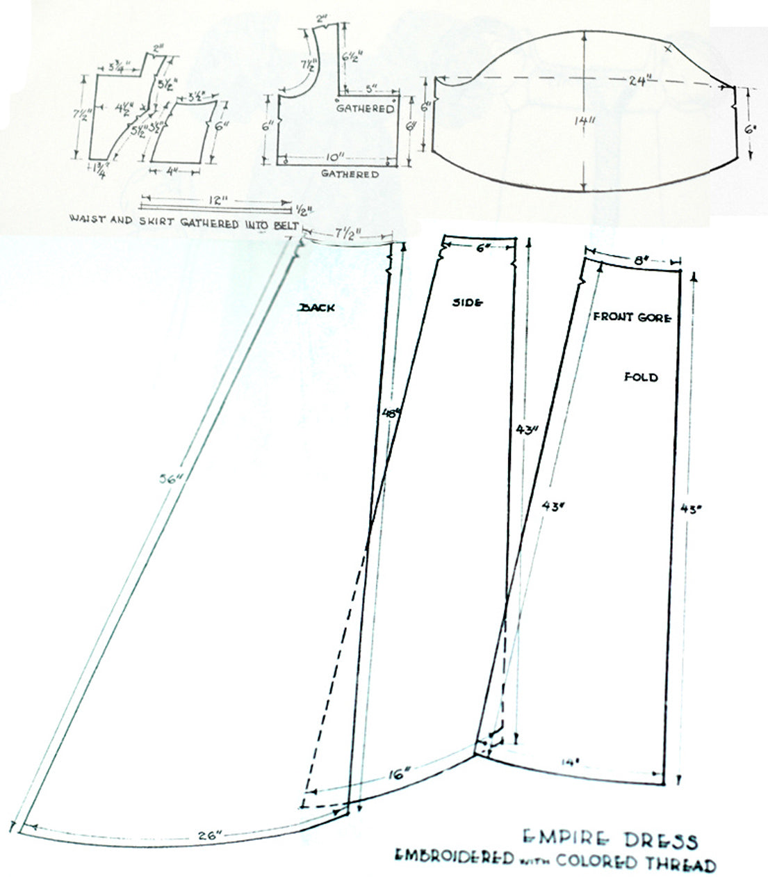 RH837 — Regency Morning Dress sewing pattern – Reconstructing History