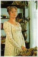 Jane Bennet, drying flowers in the stillroom at Longbourn.