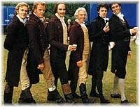 Male cast members, from left: Frank Churchill, Robert Martin, Mr. George Knightley, Dr. Perry, Mr. Elton, Mr. John Knightley.