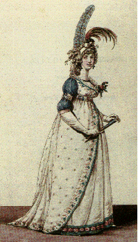 Damenmode 1810 er Jahre CARRIAGE DRESS (=From: The Repository of