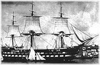 HMS Ganges, built in 1819 as a reproduction of HMS Canopus.