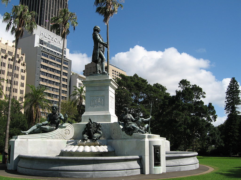 Statue von Arthur Phillip in den Royal Botanic Gardens, Sydney