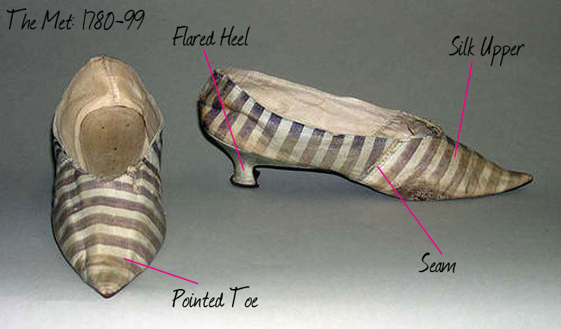 Chaussures de régence historiquement précises
