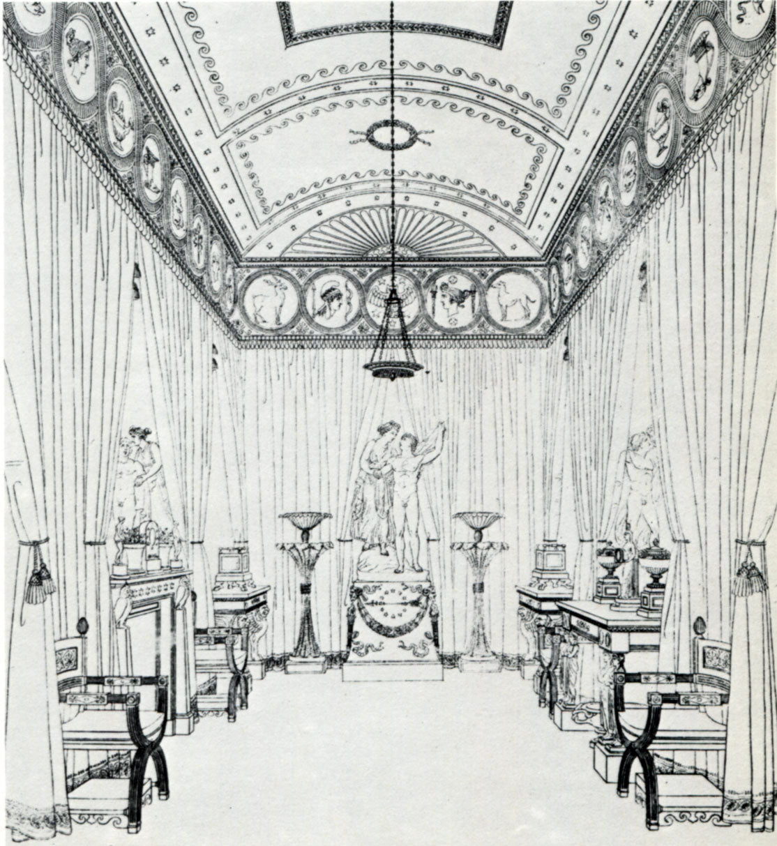 An Egyptian style room from Hope's book on interior design.