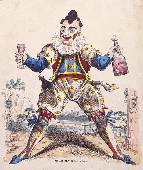 Grimaldi as "Joey" the Clown.