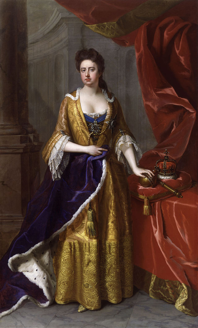 Anne. Queen of Great Britain. Portrait by Michael Dahl, 1705.