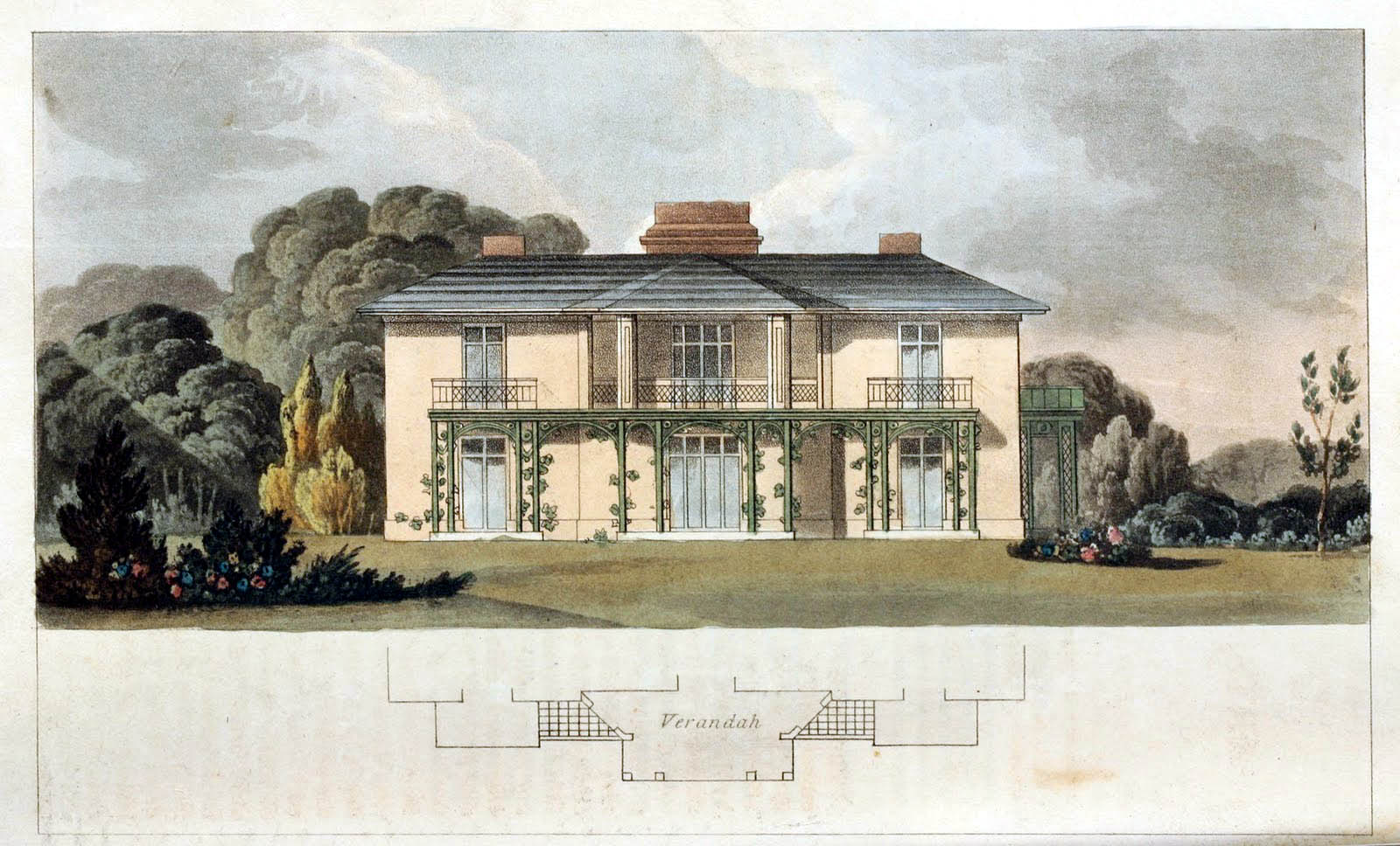 Ackermann's Repository - 1816 Hunting Lodge plate 25
