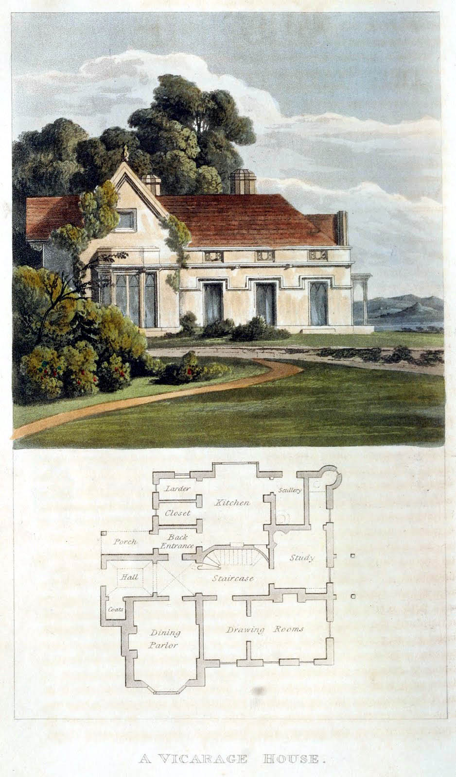 Depósito de Ackermann - 1816 Vicatage House plate 19