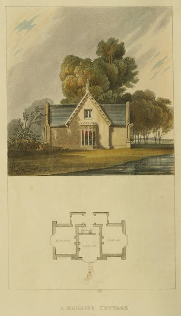 Depósito de Ackermann - 1817 Placa de la cabaña del alguacil 24