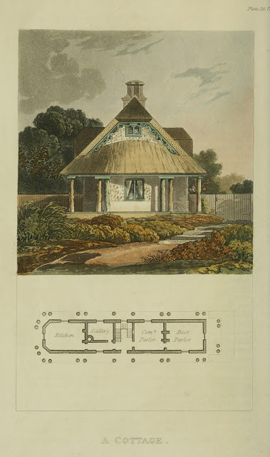 Depósito de Ackermann - 1817 Placa de cabaña 19