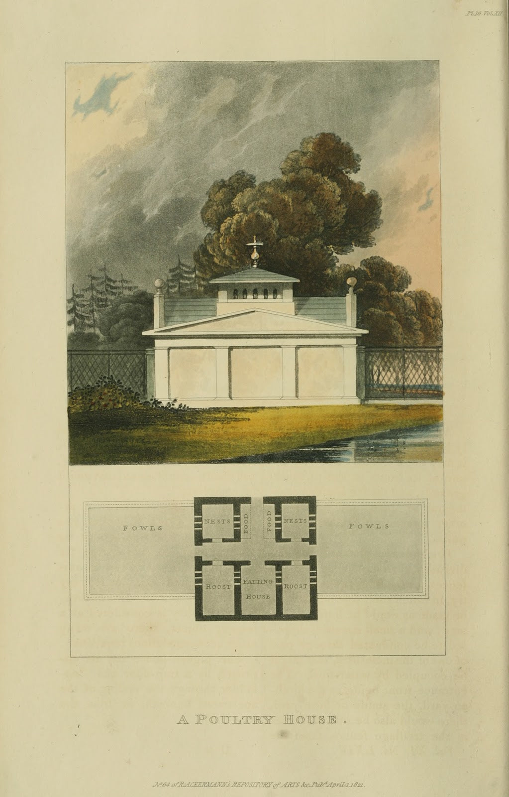 Ackermanns Aufbewahrungsort - 1821 Geflügelhausplatte 19