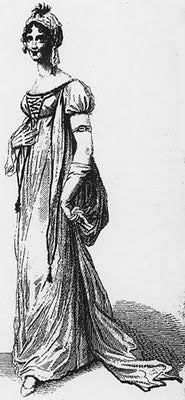 plate of regency woman wearing an armlet