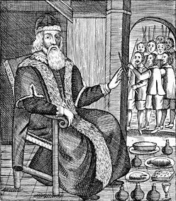 Estratto da The Examination and Tryal of Father Christmas (1686) di Josiah King, pubblicato poco dopo che il Natale fu reintegrato come giorno santo in Inghilterra.