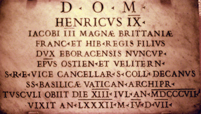 Tombstone Henry IX