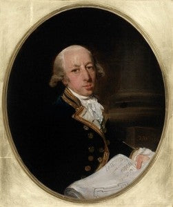 Kapitän (später Admiral) Arthur Phillip RN (11. Oktober 1738 - 31. August 1814) war der erste Gouverneur von New South Wales.