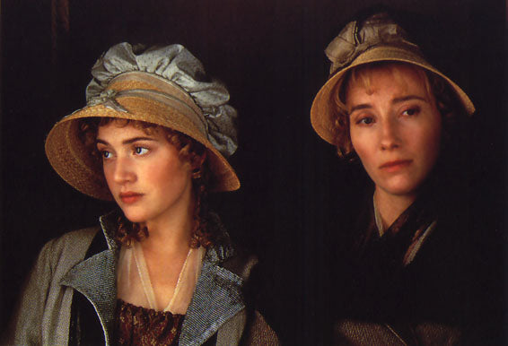 Marianne wears a delightfully poufed bonnet.