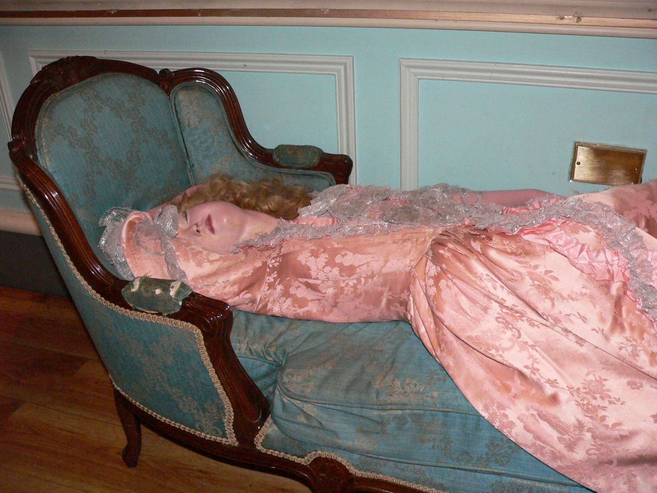 The oldest display is that of "Sleeping Beauty", Madame DuBarry.