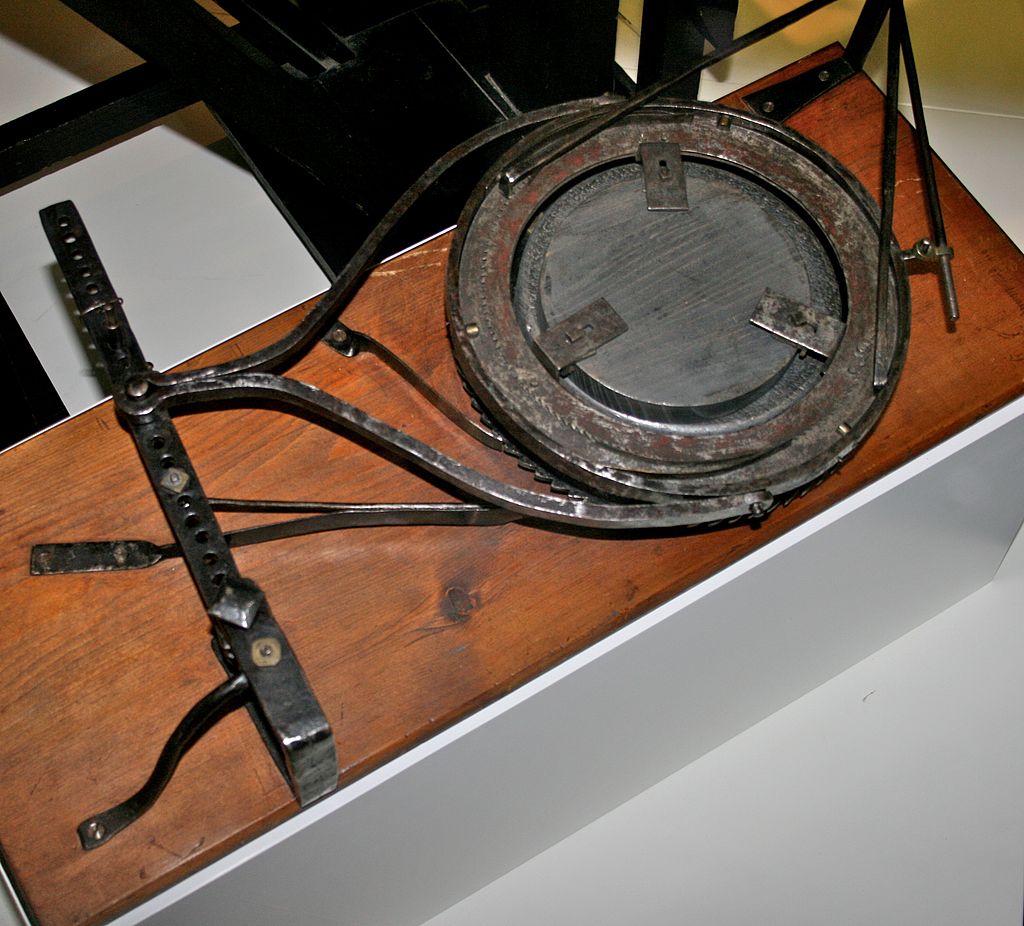 Herschel's mirror polisher, on display in the Science Museum, London.