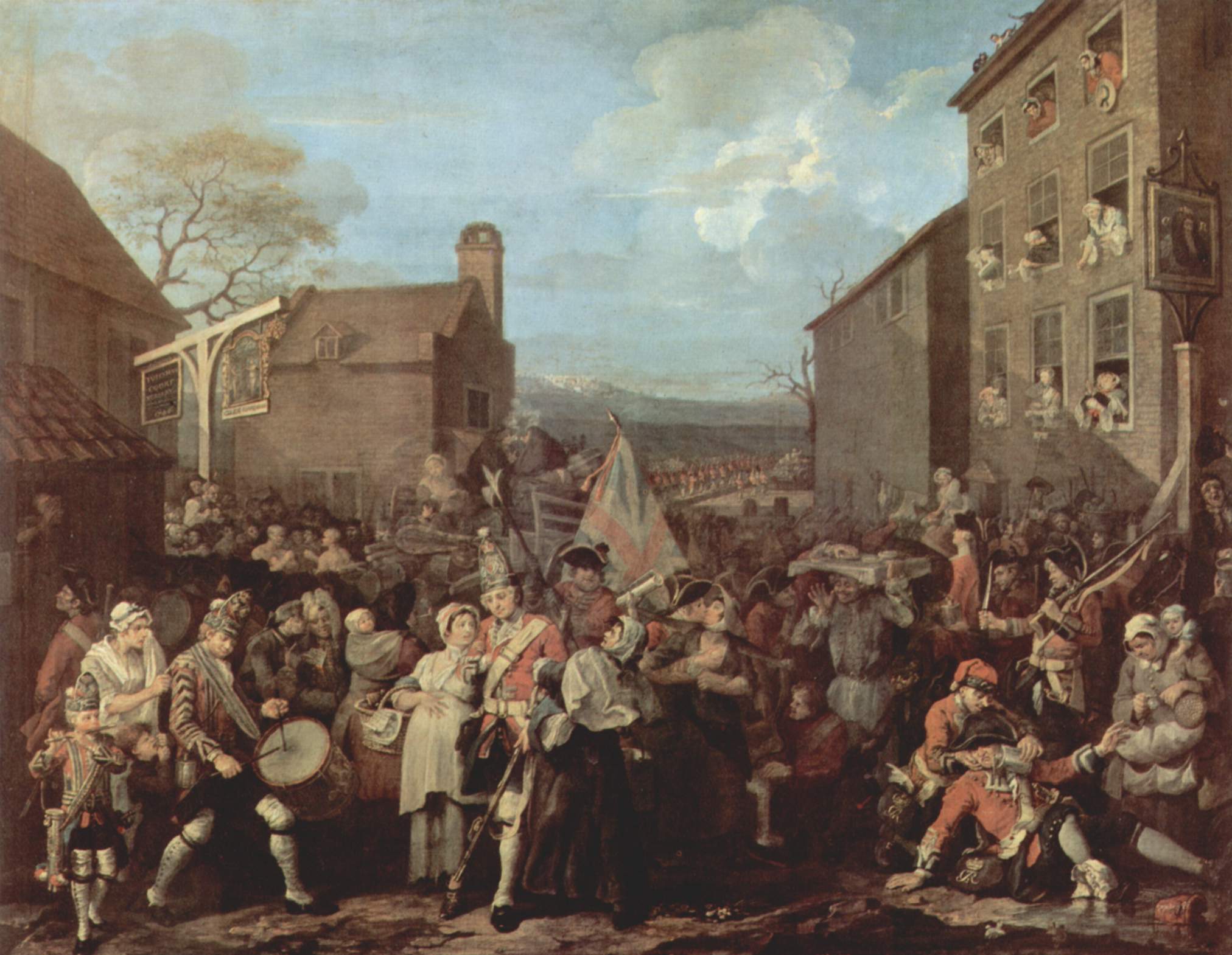 La marcia delle guardie a Finchley, di William Hogarth, 1750