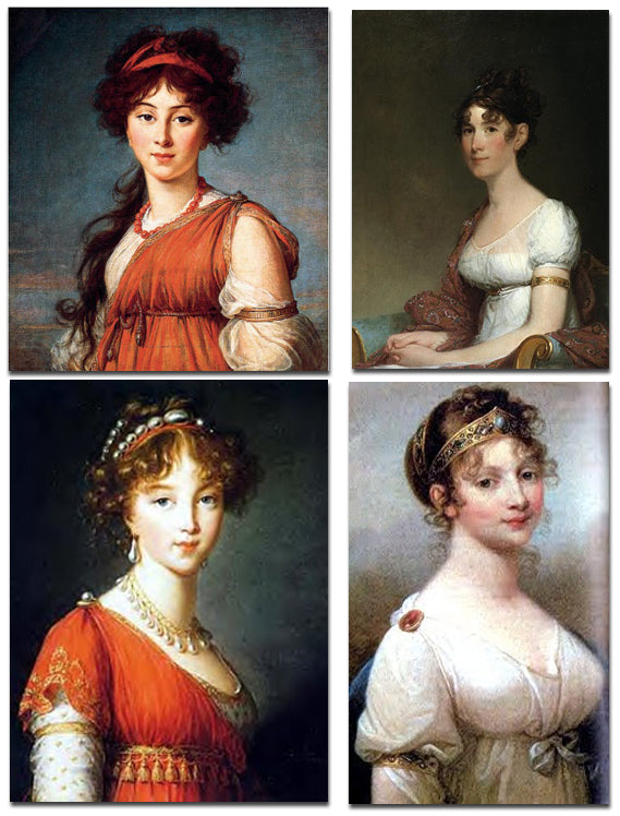 Les portraits d'époque montrent une variété de styles de brassard